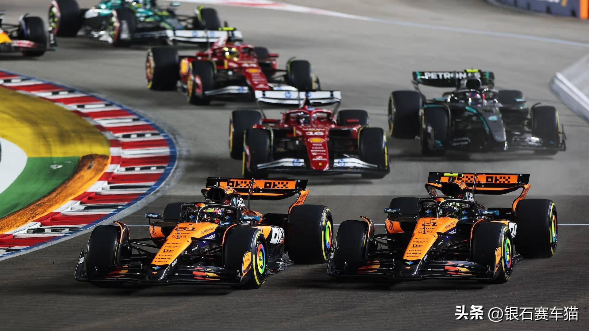 梅赛德斯鏖战索伯车队，诺里斯关键制胜